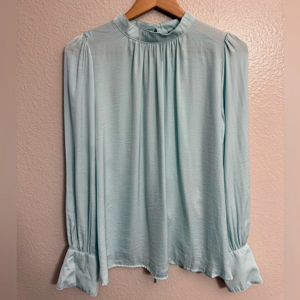 Free People Fiona Backless Top in Light Blue